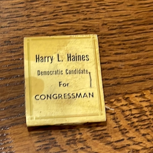 Vintage Harry L Haines Democratic Candidate for Congressman needle and thread. - Picture 2 of 4